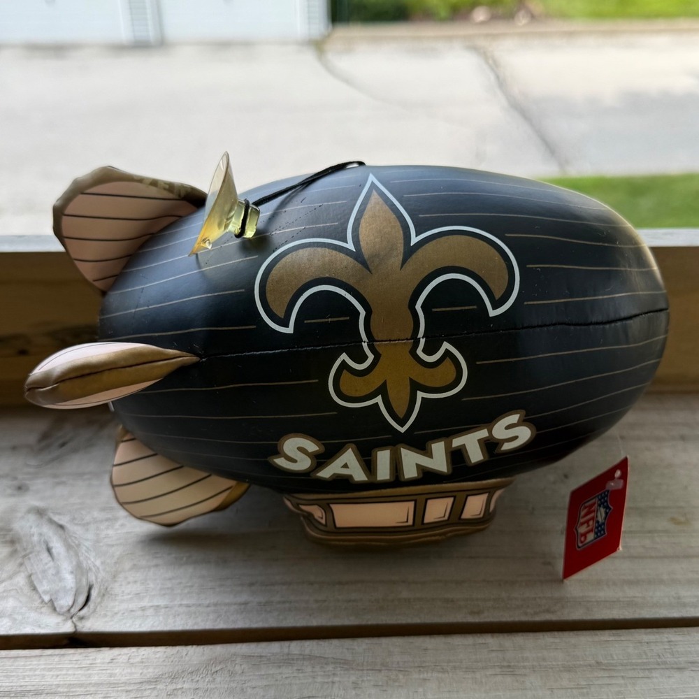 New Orleans Saints Good Stuff Plush Blimp – 9" – Suction Cup – New With Tags